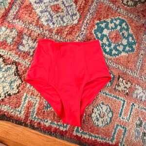 Reformation High-Waist Red Bikini Bottoms